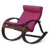 Кресло-качалка "York" (Йорк) орех, розовый, с подушкой